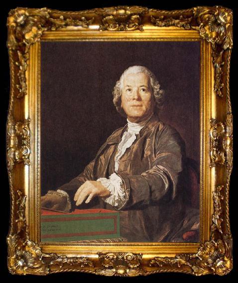 framed  Joseph Siffred Duplessis Portrait of Christoph Willibald Gluck, ta009-2